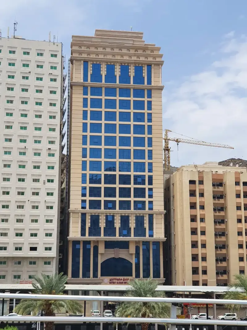 Glass facade of Safwat Al-Khair Hotel